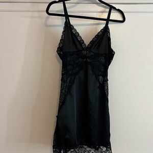 Black Lace Slip Dress from Dollskill